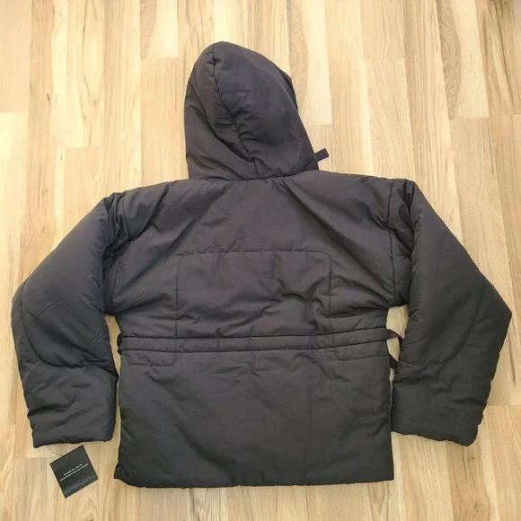 NWT Norma Kamali Sleeping Bag Hooded Jacket Coat Black size M/L - Picture 3 of 10